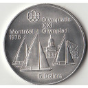 1976 - CANADA XXI Olimpiade 5 Dollari 1° Serie Barca a vela Fdc